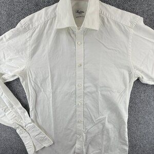 Stenstroms Twill Slimline French Cuff 39 Cotton Twofold Super Mens White Solid